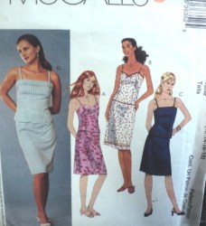 3635 McCalls  2 PC DRESS- STRAPPY SLIP TOP,  SKIRT PATTERN 4-18 2 SZS choice